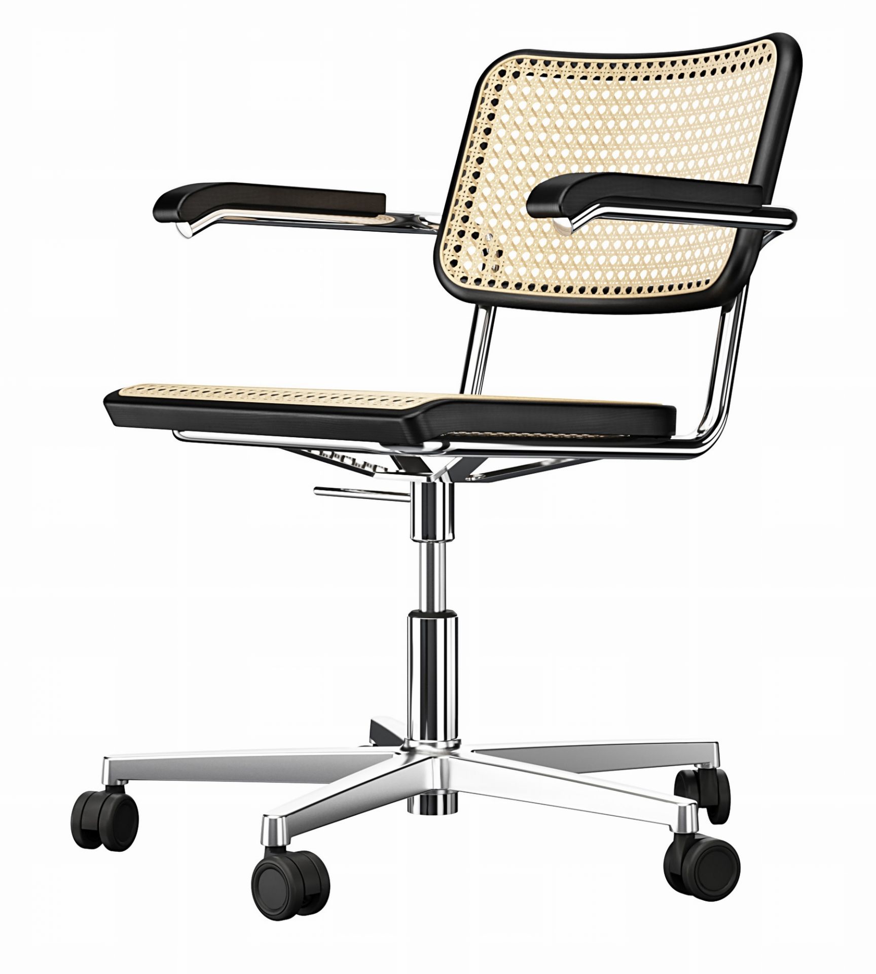 S 64 VDR Atelier Drehstuhl Gestell flach Thonet Chrom